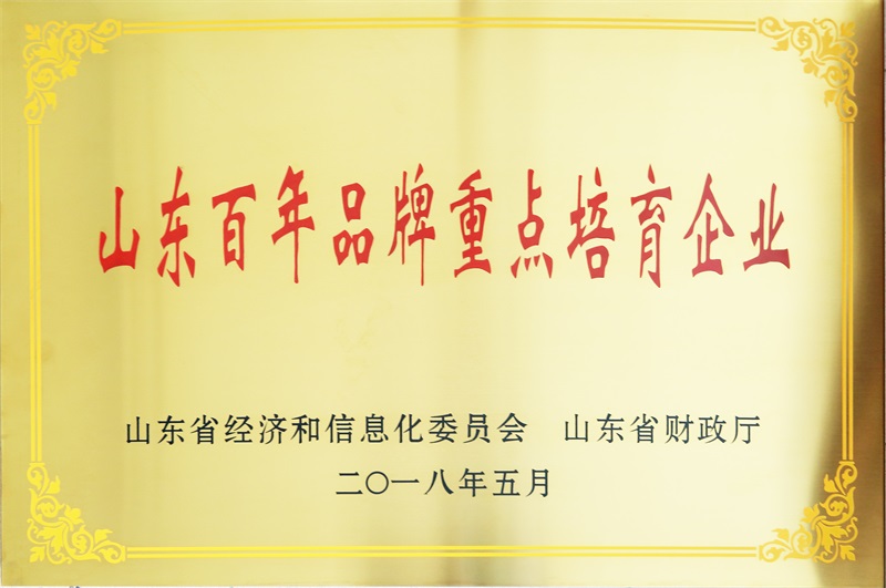 山東百年品牌重點(diǎn)培育企業(yè)